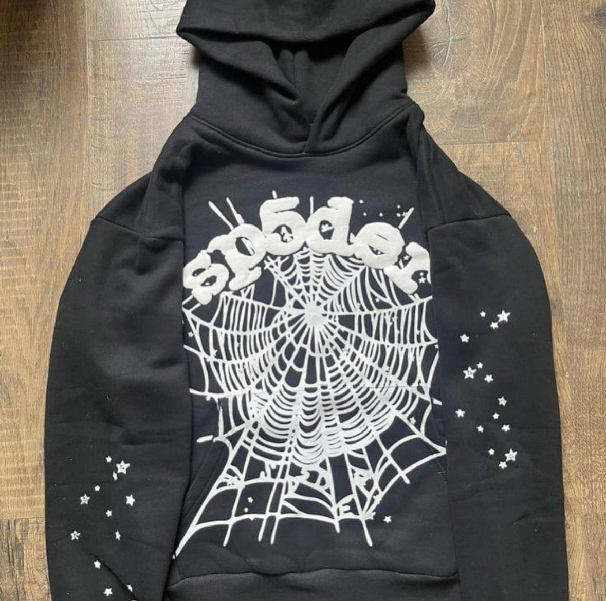 Black and white sp5der hoodie