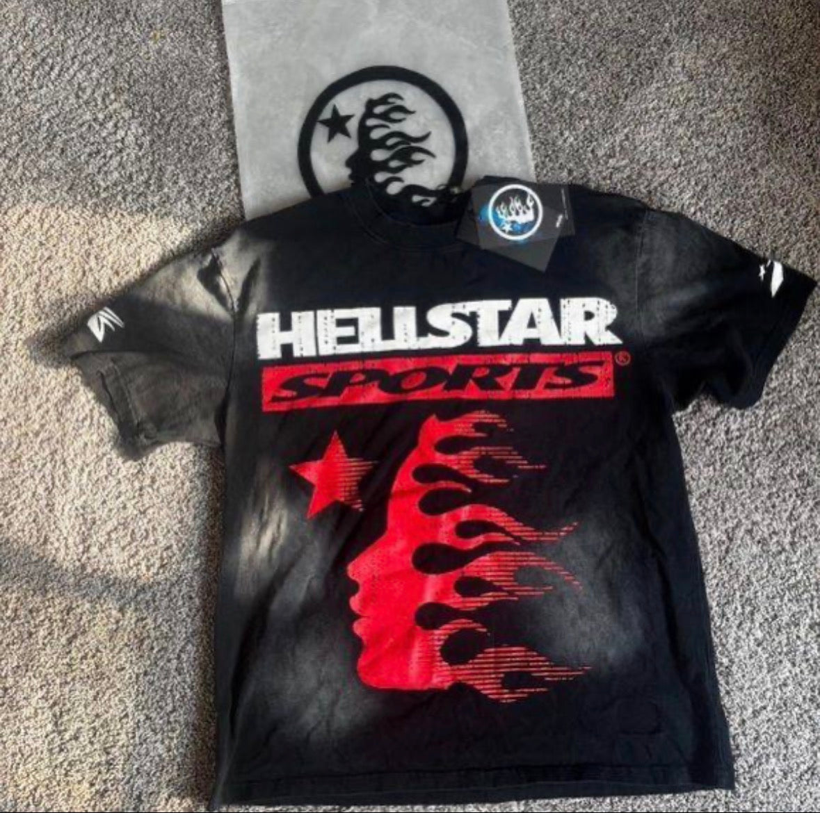 Black and red hellstar shirt