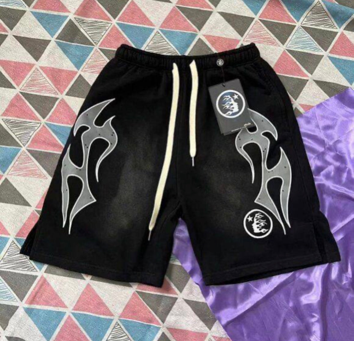 Black baggy hellstar shorts